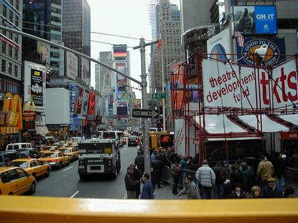 Looking south down Times Square<br>Location: <a href="https://www.google.com/maps/search/?api=1&query=40.75901,-73.9848" target="_new">New York City Tour, 7th Ave</a>